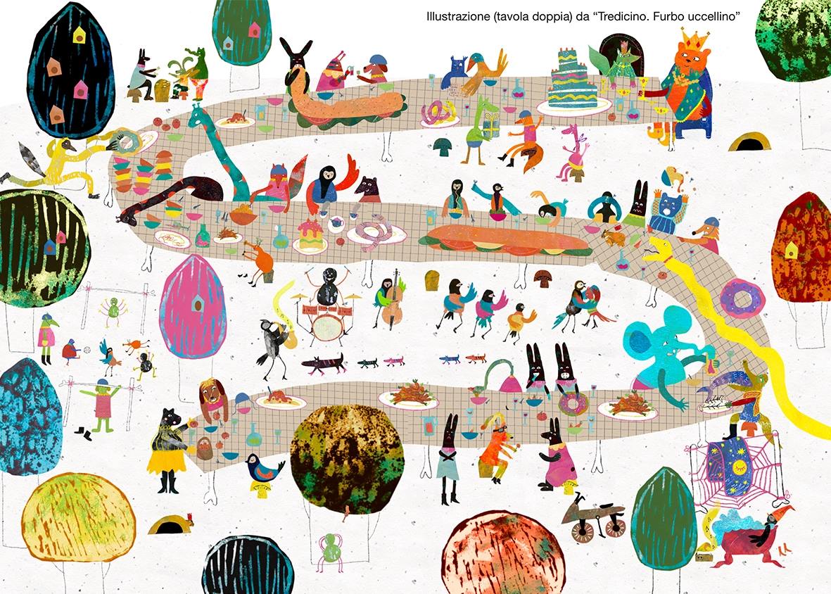 Illustrazione per l’infanzia Illustrazione dal libro per bambini di Rosa Chiara Scalici, personaggi animali